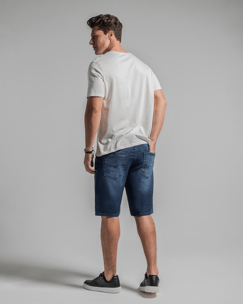 Bermuda Jeans Masculina Slim